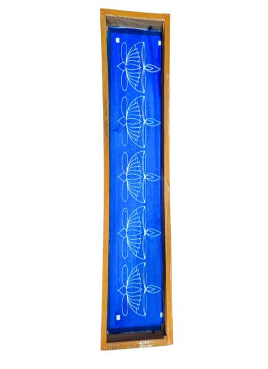 Lotus Agal Diya Border Rangoli Stencils 17x5