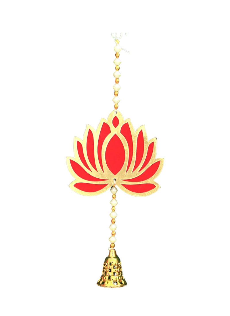 Pink Lotus with bell Fancy Hanging