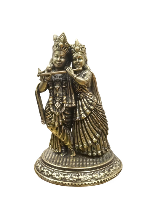 Brass Radha Krishna with Round Base 4*3*5"