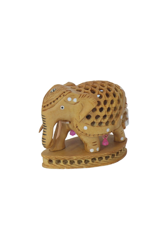 Wood PTD Stone Elephant 3"