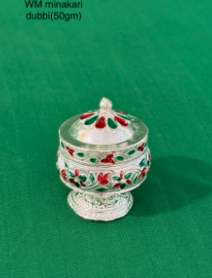 German silver WM MINAKARI DABBI (50GM)