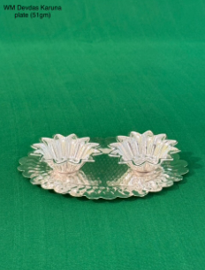 German silver WM DEVDAS KARUNA PLATE (51GM)