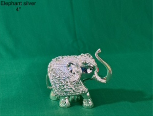 silver coated ELEPHANT SILVER 4"