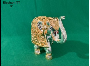 silver coated ELEPHANT 6" TT