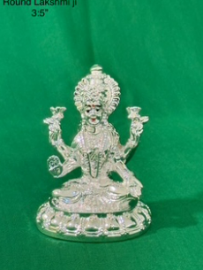 silver coated ROUND LAKSHMI JI SILVER