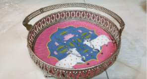 PINK PICHWAI TRAY