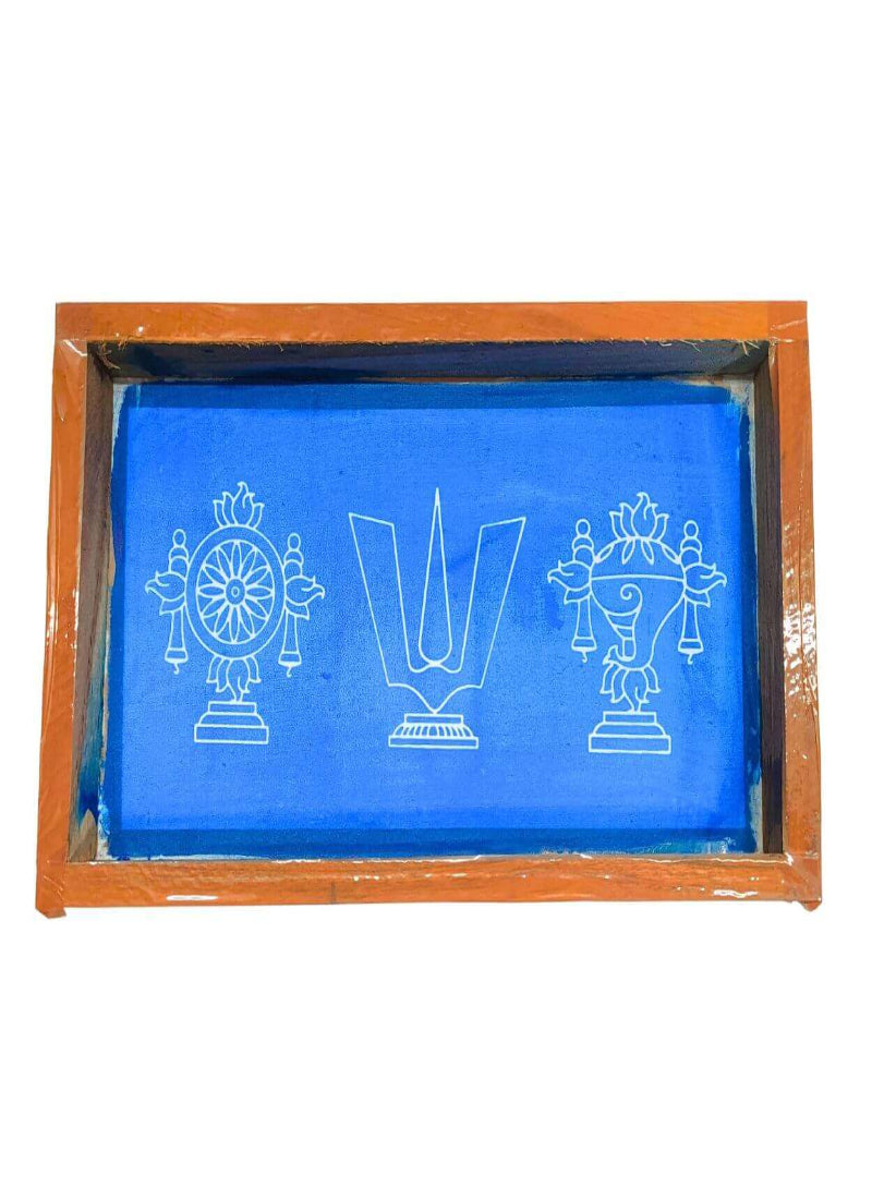 Shankh Chakra Namah Rangoli Stencils 9x5