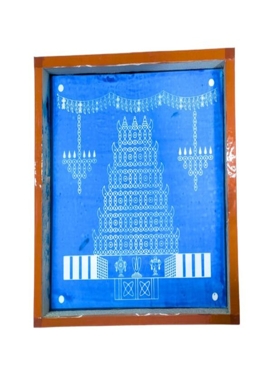 Temple Gopuram Kolam Rangoli Stencils 10x10