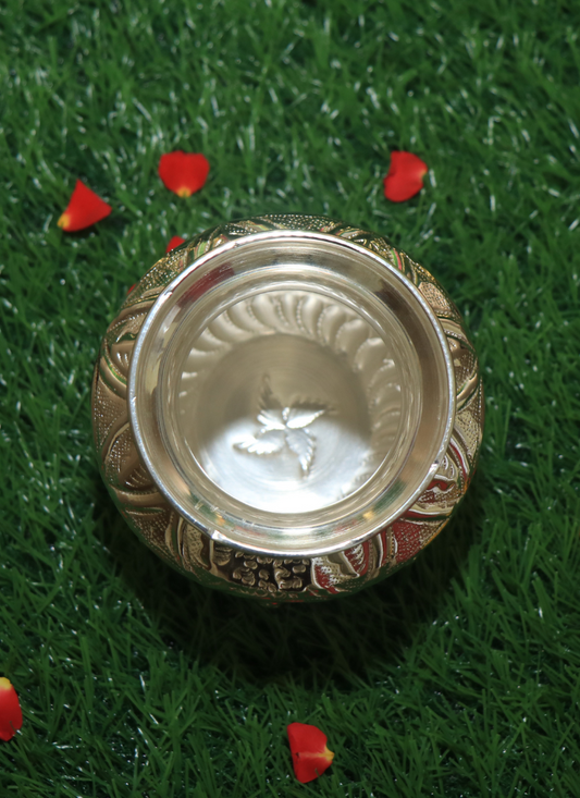 German Silver pooja Designed Lota