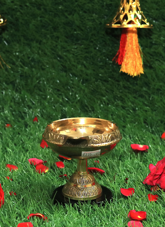 Brass kuber Diya with Stand