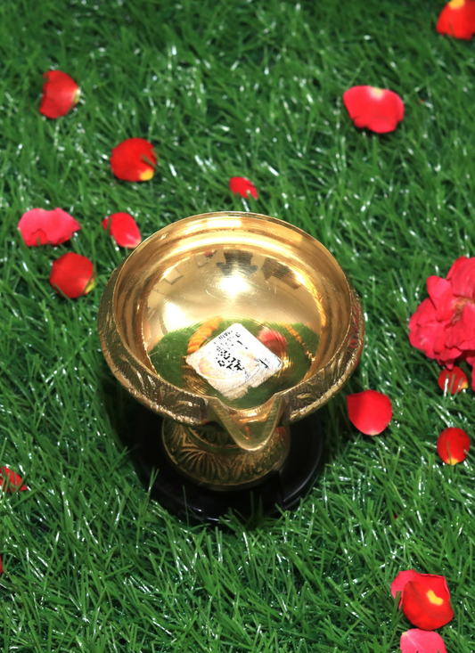 Brass kuber Diya with Stand