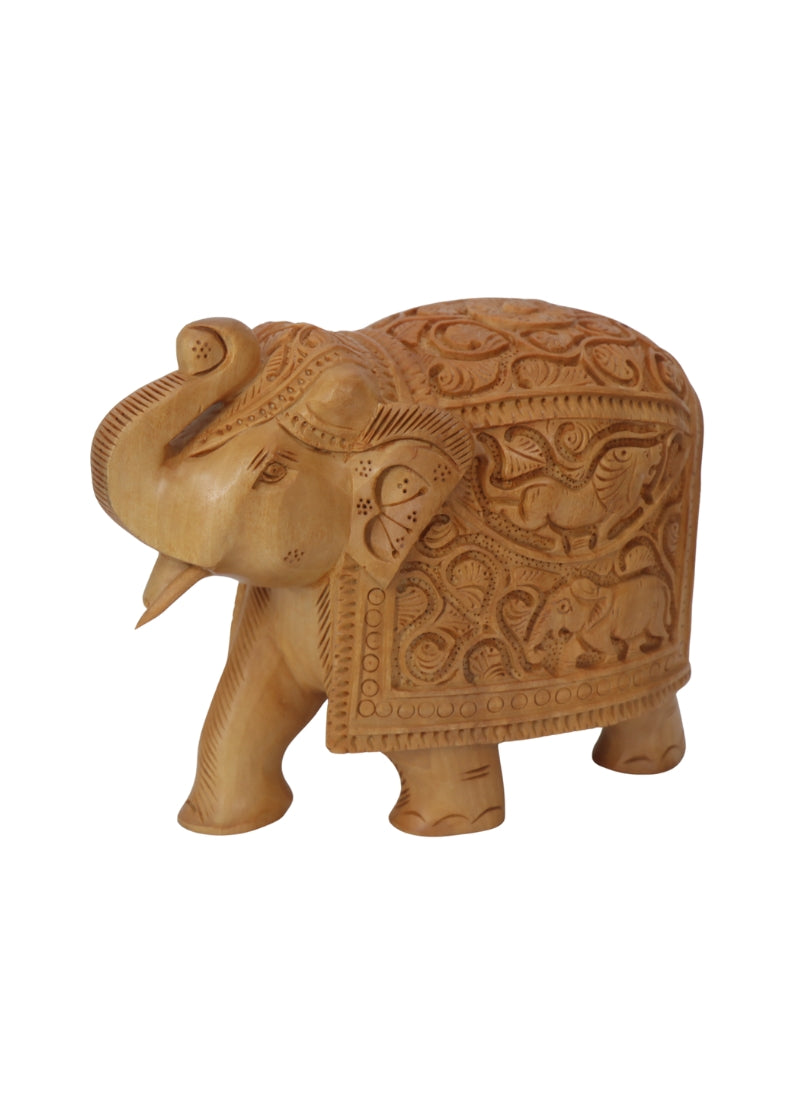 Wood Carbing Elephant TU 5"