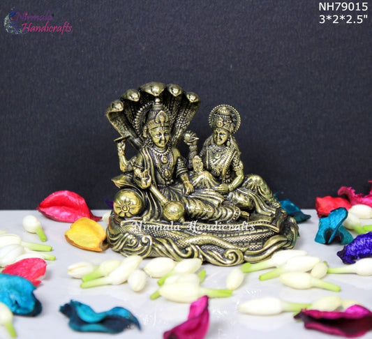 BRASS VISHNU LAXMI STATUE (WTZ) 3*2*2.5"