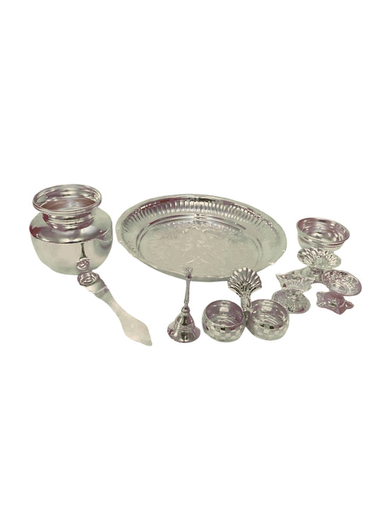 german silver Pooja set