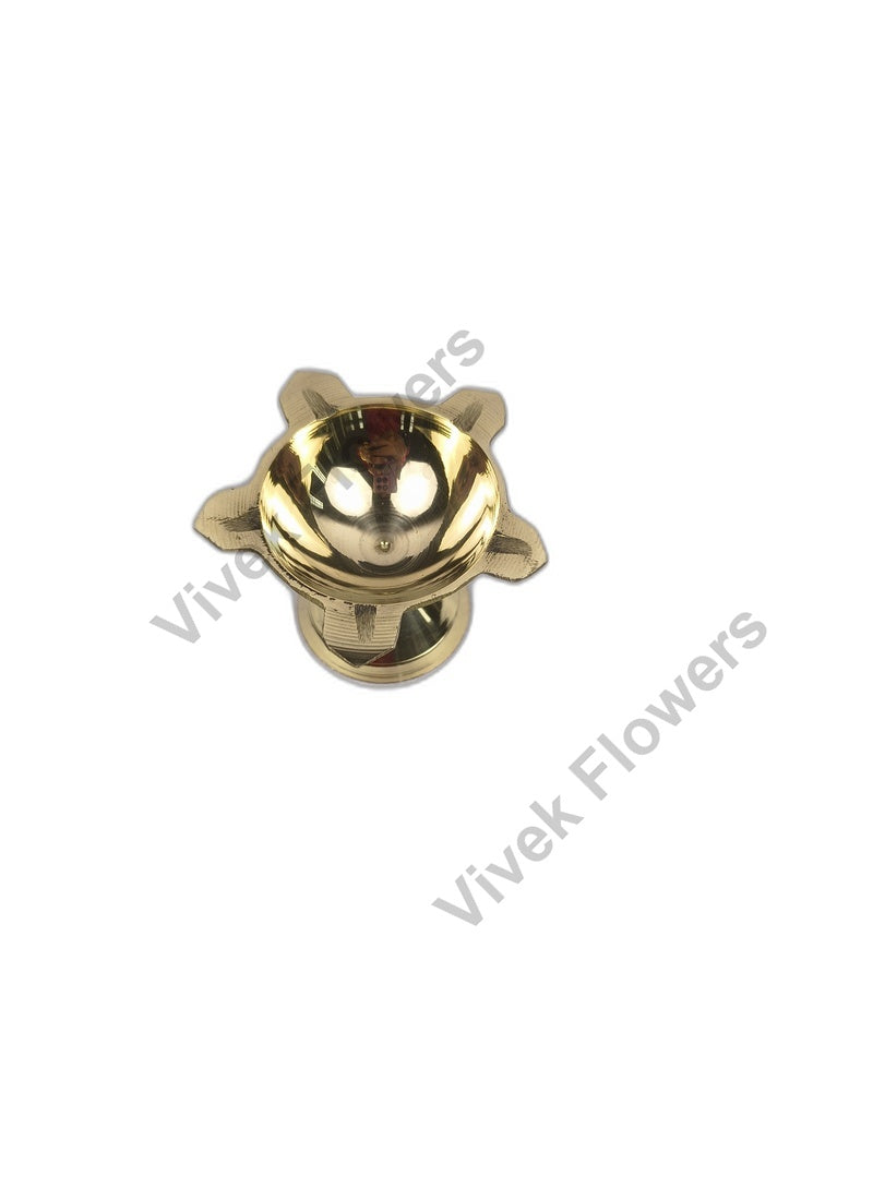 Handcrafted Brass Puja Diya – Traditional Elevated Oil Lamp for Daily Rituals