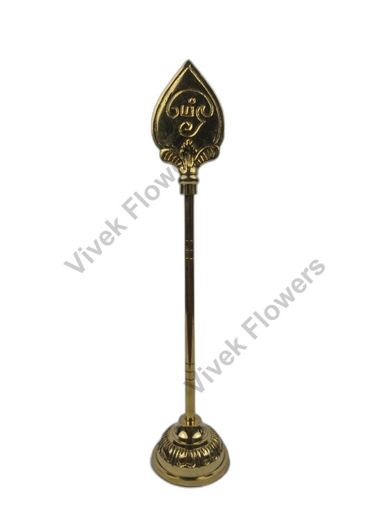 Handcrafted Brass Murugan Vel Stand – Sacred Spear for Spiritual Victory