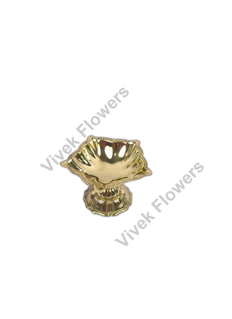 Handcrafted Brass Five-Wick Star Diya – Traditional Oil Lamp for Multi-Directional Light