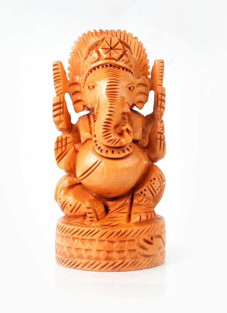Wood Ganesh 5"