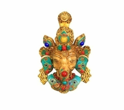 RESIN GANESH MASK STONE WORK (UZZZ)