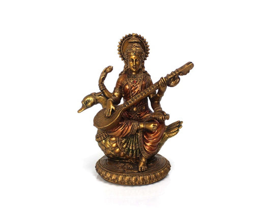 RESIN BRASS FINISH SWAN SARASWATI (SSZZ)