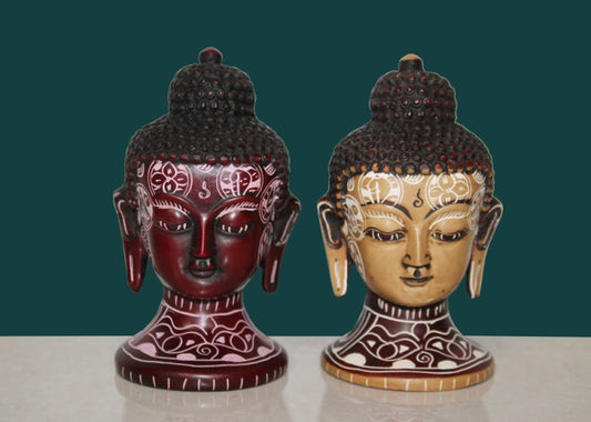 RESIN BUDDHA HEAD ETCHING BIG (JZZ)