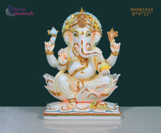 CULTURE MARBLE GANESH ON LOTUS (YZZZ)
