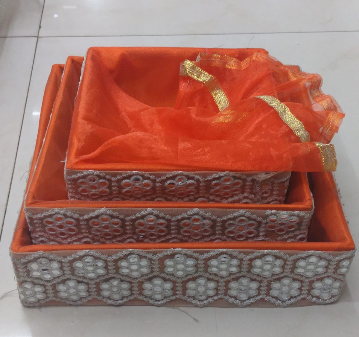 Orange net basker 12*12