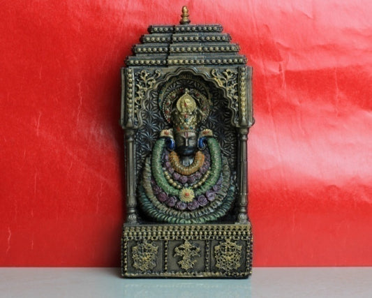 BRASS FINISH RESIN KHATU SHYAM STATUE (JJZ)