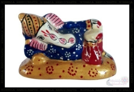 METAL SLEEPING GANESHA ENAMEL