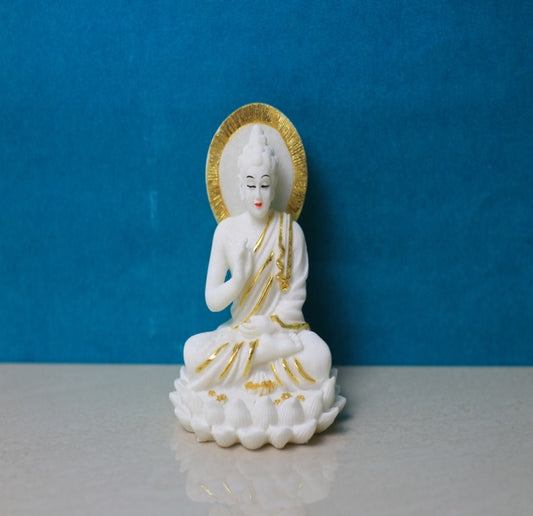 PR WHITE GOLD FINISH BUDDHA (RJT)