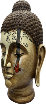 RESIN BUDDHA HEAD PRINTED (WUJZ)