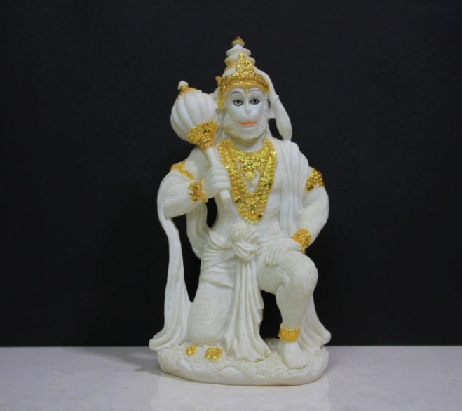 PR WHITE GOLD FINISH HANUMAN GADA  (JWZ)