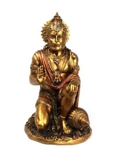 RESIN BRASS FINISH HANUMAN STATUE (WJZ)