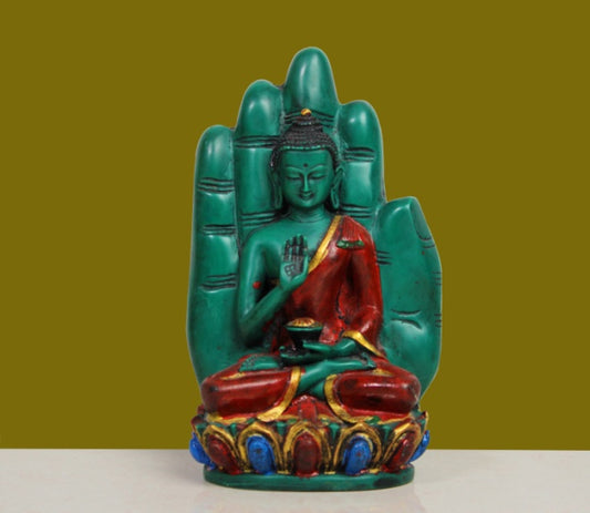 RESIN HAND BUDHA PALM COLOR (SSZZ)