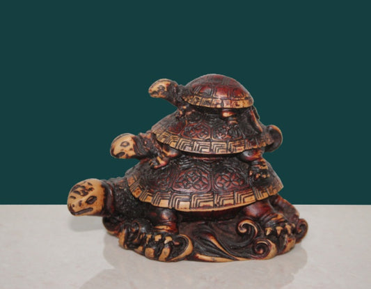 RESIN TORTOISE FAMILY PAIN (UJZ)