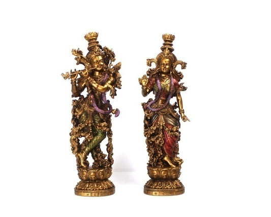 RESIN BRASS FINISH RADHA KRISHNA (AZZZ)