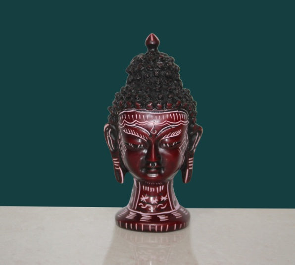 RESIN BUDDHA HEAD ETCHING SMALL (AZZ)