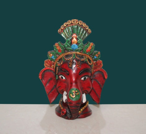 RESIN GANESH HEAD PAINTED (JZZ)