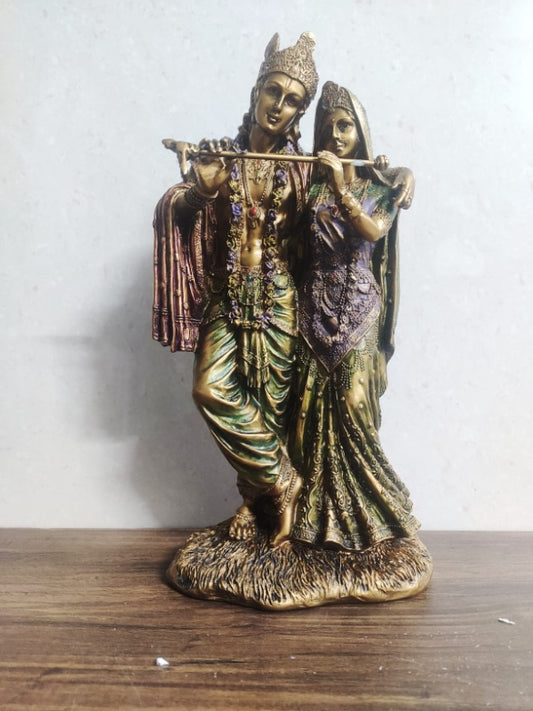RESIN BRASS FINISH RADHA KRISHNA (STJZ)