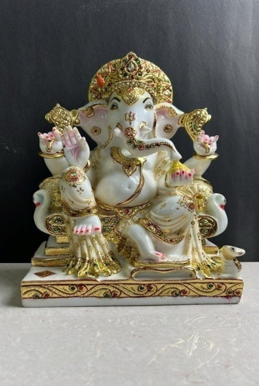 CULTURE MARBLE GANESH STATUE (AJZZ)