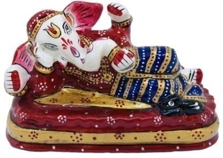 METAL SLEEPING GANESHA ENAMEL