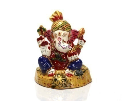 METAL SAFFA GANESHA ENAMEL