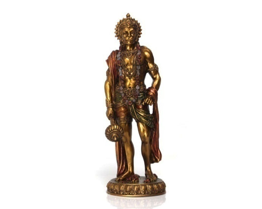 RESIN BRASS FINISH STANDING HANUMAN (WUZ)
