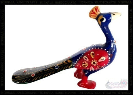 METAL WALKING PEACOCK ENAMEL