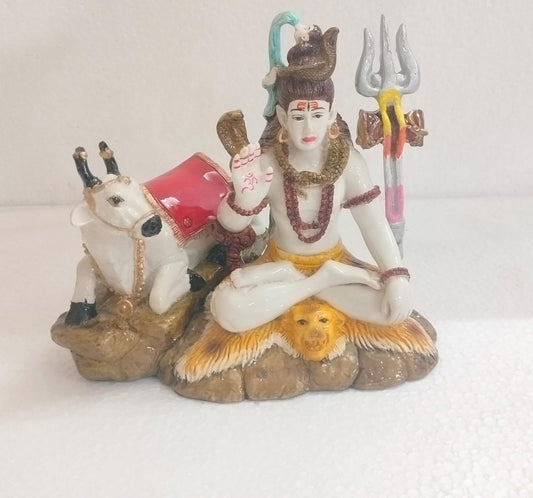 SHIVAN WITH COW 6INCH
